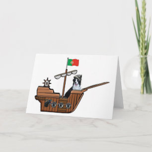 Dogs~Original Ditzy Notecard~Borderのコリー カード