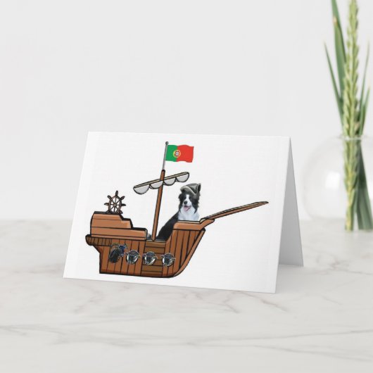 Dogs~Original Ditzy Notecard~Borderのコリー カード (正面)