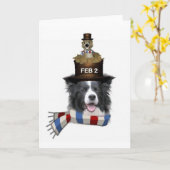 Dogs~Original Ditzy Notecard~Borderのコリー カード (黄色い花)