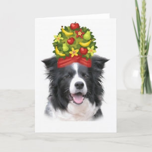 Dogs~Original Ditzy Notecard~Borderのコリー シーズンカード