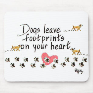 Dogs Pawprints 離れ on Mouse P/name P マウスパッド