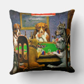 Dogs Playing Poker クッション (裏面)