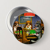 Dogs Playing Poker 缶バッジ (正面&裏面)