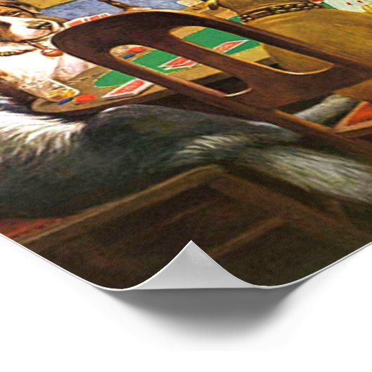 Dogs Playing Poker A Friend In Need ポスター (角)