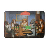 Dogs Playing Poker by Cassius Marcellus Coolidge's バスマット (正面)