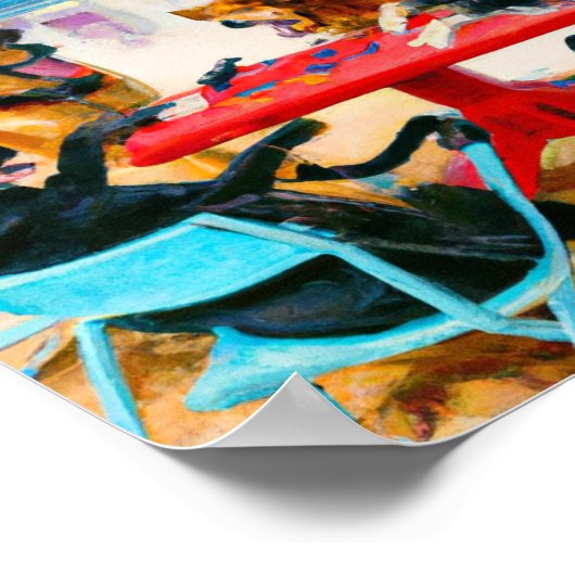 dogs playing poker in Fort Lauderda ポスター (角)