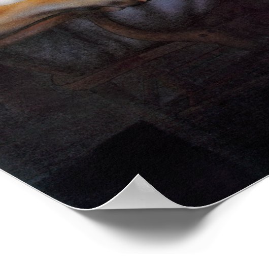 Dogs Playing Poker Poster ポスター (角)