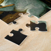 Dogs Playing Snooker Billiards Fun Spoof ジグソーパズル (側面)