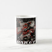 Dog's Simple Modern Cool Typography Name and Photo コーヒーマグカップ (中央)