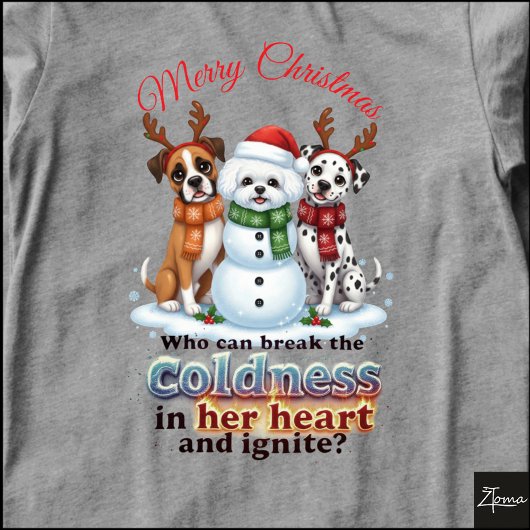 Dogs Snowman Christmas Antlers Holiday Scarf トライブレンドTシャツ