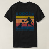 Dogs Solve Most Of My Problems Pickleball Solves T Tシャツ (デザイン正面)