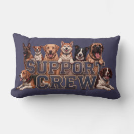 Dogs Support Crew Multi Breed Owner Blue Dog Lover ランバークッション