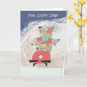 Dogsled -バースデー・カード カード (黄色い花)