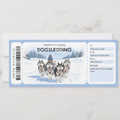 Dogsledding Gift Certificate 招待状 (正面)