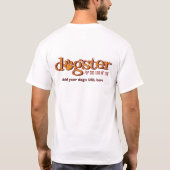 Dogsterのワイシャツの写真URLの背部 Tシャツ (裏面)