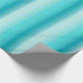 Dogtoothのストライプな水のティール(緑がかった色)毎日パターン覆い ラッピングペーパー (角)