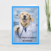 Dogtor Checking On You Get Well Card  ST-3 カード (正面)