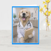 Dogtor Dog Bones Get Well Card   FA-1 カード (黄色い花)