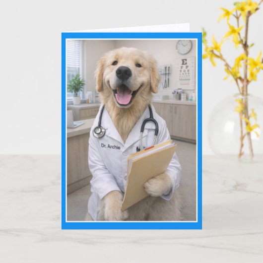 Dogtor Dog Bones Get Well Card   FA-1 カード (黄色い花)