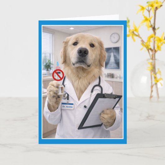 Dogtor's Orders Get Well Card NCC-1 カード (黄色い花)