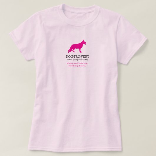 Dogtrovert ジャーマンシェパードードッグ tシャツ (デザイン正面)