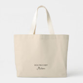 Dogtrovert Cute Funny Text Dog Introverts Tote Bag ラージトートバッグ (裏面)