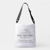 Dogtrovert Funny Text Dog Name Cute Introvert Tote クロスボディバッグ (正面)