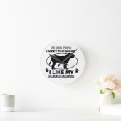 dogueおもしろいなde bordeauxのデザイン ラウンド壁時計 (ホーム)