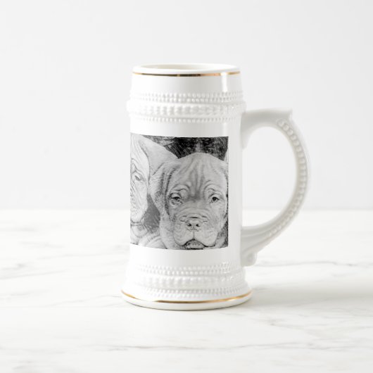Dogue de bordeauxのジョッキ ビールジョッキ (右)