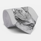 Dogue de Bordeauxのタイ ネクタイ (ロール)