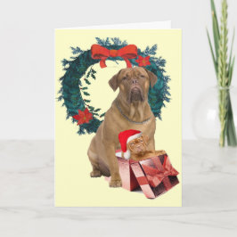 Dogue De Bordeauxのメリークリスマス シーズンカード