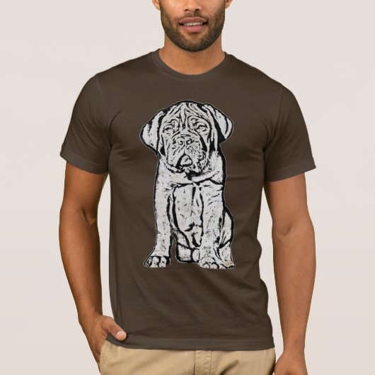 Dogue de Bordeauxの子犬のTシャツ Tシャツ (正面)