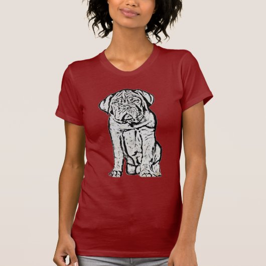 Dogue de Bordeauxの子犬のTシャツ Tシャツ (正面)