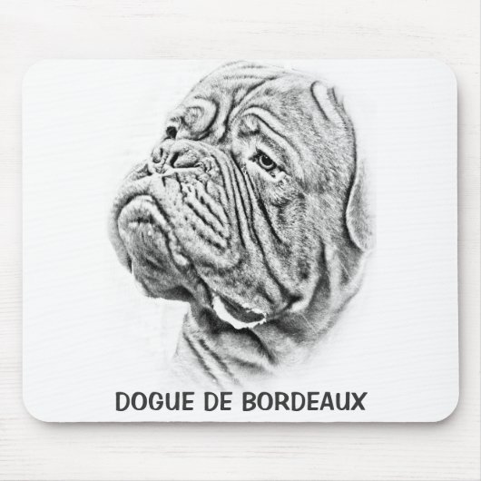 Dogue De Bordeaux -フランスのなマスティフ マウスパッド (正面)