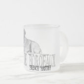 Dogue de Bordeaux フロストグラスマグカップ (正面右)