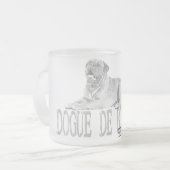 Dogue de Bordeaux フロストグラスマグカップ (正面左)