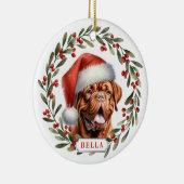 Dogue de Bordeaux Ceramic Circle Ornament セラミックオーナメント (右)