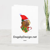 Dogue de Bordeaux Christmasのギフト シーズンカード (裏面)