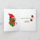 Dogue de Bordeaux Christmasのギフト シーズンカード (内部)