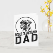 Dogue De Bordeaux Dad Dog Owner For Men Funny Dog  カード (黄色い花)