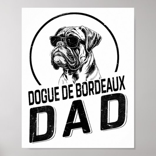Dogue De Bordeaux Dad Dog Owner For Men Funny Dog  ポスター (正面)