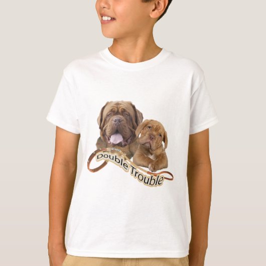 Dogue De Bordeaux Doubleの悩み Tシャツ (正面)