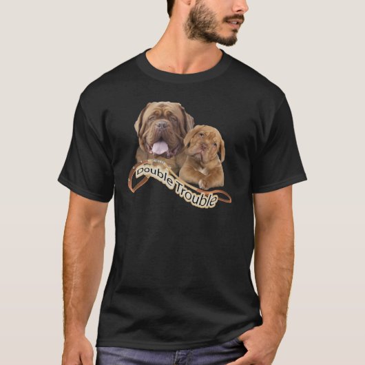 Dogue De Bordeaux Doubleの悩み Tシャツ (正面)