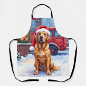 Dogue de Bordeaux Firefighter Station Santa Hat エプロン (正面)