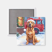 Dogue de Bordeaux Firefighter Station Santa Hat マグネット (正面/裏面)