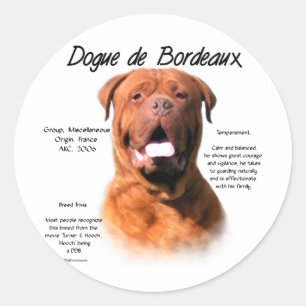 Dogue de Bordeaux Historyのデザイン ラウンドシール