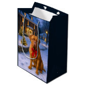 Dogue de Bordeaux Holiday  ミディアムペーパーバッグ (正面アングル)