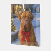 Dogue De Bordeaux Holiday Ornament ガラスオーナメント (正面左)