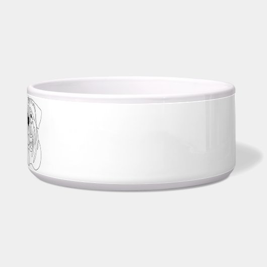 Dogue de Bordeaux Line Art personalized bowl ボウル (右)