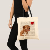 Dogue De Bordeaux Loveの気球のトートバック トートバッグ (正面(商品))
